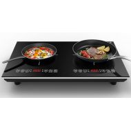 VBGK Double Induction Cooktop 2000W Countertop Burner Hot Plate LCD Sensor Touch Energy-Saving Portable Induction Cooktops 2 Burner with Child Safety Lock & Timer, 110~120V
