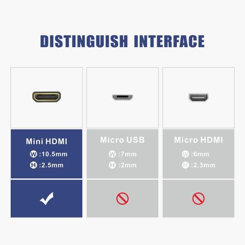  [아마존베스트]VCE 2-Pack HDMI Mini Adapter Gold Plated Mini HDMI to HDMI Connector 4K Compatible for Camera, Camcorder, DSLR, Tablet, Video Card