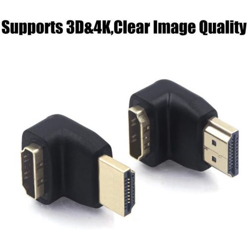  [아마존베스트]VCE 3 Combos HDMI 90 Degree and 270 Degree Male to Female Adapter 3D&4K Supported