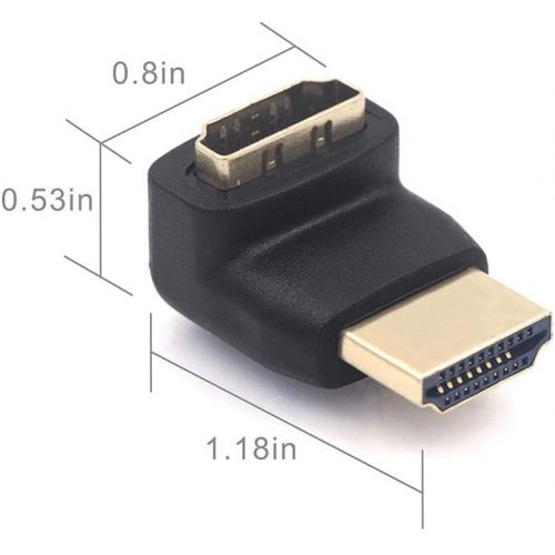  [아마존베스트]VCE 3 Combos HDMI 90 Degree and 270 Degree Male to Female Adapter 3D&4K Supported