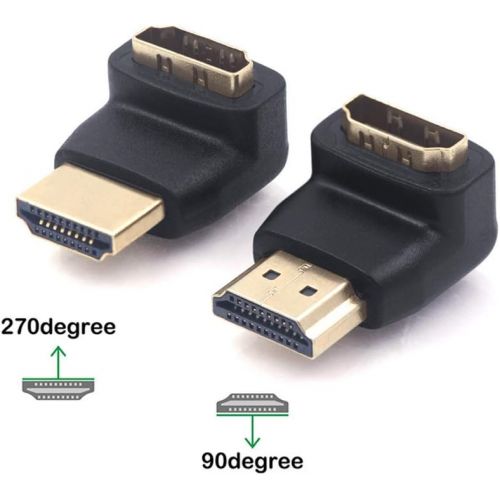  [아마존베스트]VCE 3 Combos HDMI 90 Degree and 270 Degree Male to Female Adapter 3D&4K Supported