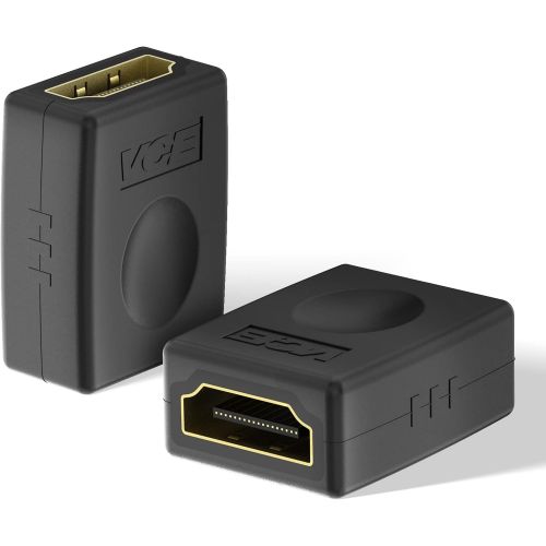  VCE HDMI Coupler HDMI Female to Female Connector 4K HDMI to HDMI Adapter, 2 Pack