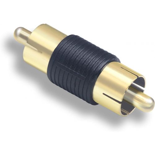  VCE RCA Male to Male Coupler 5-Pack, Gold Plated Dual Male Connector RCA M-M Adapter