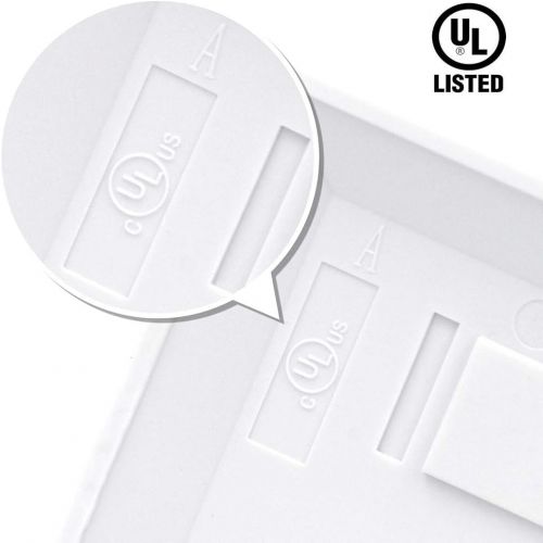  VCE 1 Port Keystone Wall Plate UL Listed (10 Pack), Single Gang Wall Plates for RJ45 Keystone Jack and Modular Inserts, White