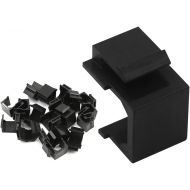 VCE 20-Pack Blank Keystone Jack Inserts for Keystone Wall Plate and Patch Panel - Black