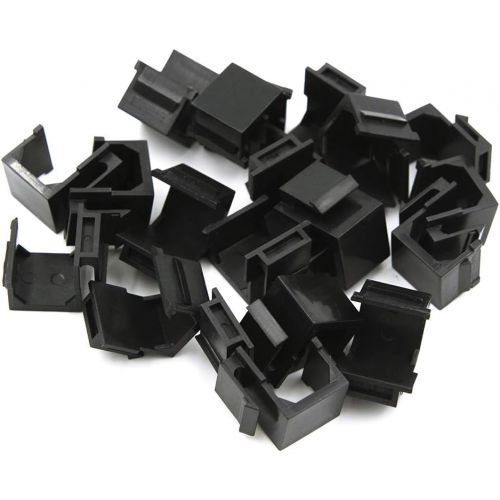  VCE 20-Pack Blank Keystone Jack Inserts for Keystone Wall Plate and Patch Panel - Black