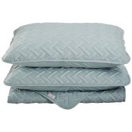 [아마존핫딜]VCNY Home VC New York Bettwasche-Set, geometrisches Muster, luxurioes Nina Full/Queen blau