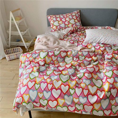  VClife Children Queen Duvet Cover Sets 100% Cotton Cactus Printing Bedding Collection Adult Full Bedding Sets for All Season, Wrinkle Fade and Stain Resistant, Lightweight, Soft, B