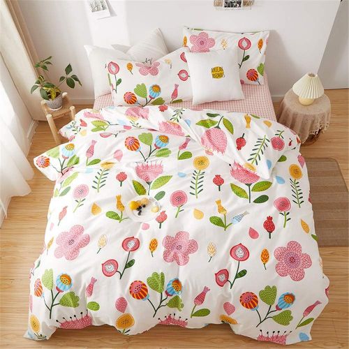  VClife Children Queen Duvet Cover Sets 100% Cotton Cactus Printing Bedding Collection Adult Full Bedding Sets for All Season, Wrinkle Fade and Stain Resistant, Lightweight, Soft, B