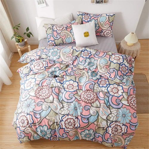  VClife Children Queen Duvet Cover Sets 100% Cotton Cactus Printing Bedding Collection Adult Full Bedding Sets for All Season, Wrinkle Fade and Stain Resistant, Lightweight, Soft, B