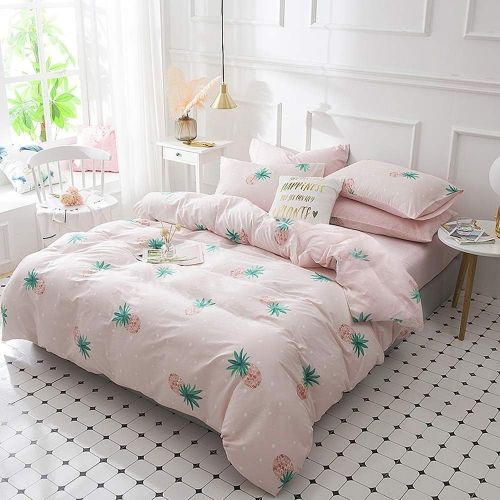  VClife Children Queen Duvet Cover Sets 100% Cotton Cactus Printing Bedding Collection Adult Full Bedding Sets for All Season, Wrinkle Fade and Stain Resistant, Lightweight, Soft, B