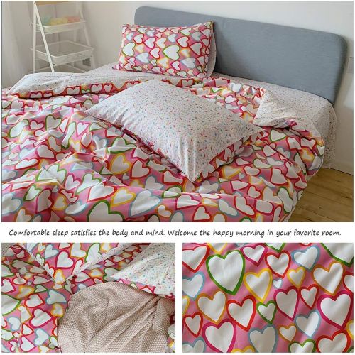  VClife Children Queen Duvet Cover Sets 100% Cotton Cactus Printing Bedding Collection Adult Full Bedding Sets for All Season, Wrinkle Fade and Stain Resistant, Lightweight, Soft, B