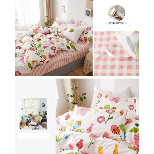  VClife Children Queen Duvet Cover Sets 100% Cotton Cactus Printing Bedding Collection Adult Full Bedding Sets for All Season, Wrinkle Fade and Stain Resistant, Lightweight, Soft, B