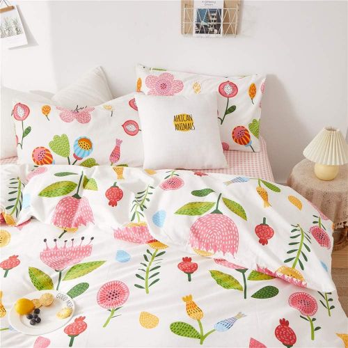  VClife Children Queen Duvet Cover Sets 100% Cotton Cactus Printing Bedding Collection Adult Full Bedding Sets for All Season, Wrinkle Fade and Stain Resistant, Lightweight, Soft, B