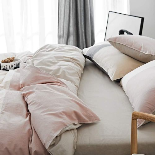  VClife Cotton Bedding Duvet Cover Sets King Arrow Print Bedding Sets- Zipper Closure & Corner Ties (1 Duvet Cover + 2 Pillow Cases)