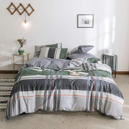  VClife Cotton Bedding Duvet Cover Sets King Arrow Print Bedding Sets- Zipper Closure & Corner Ties (1 Duvet Cover + 2 Pillow Cases)