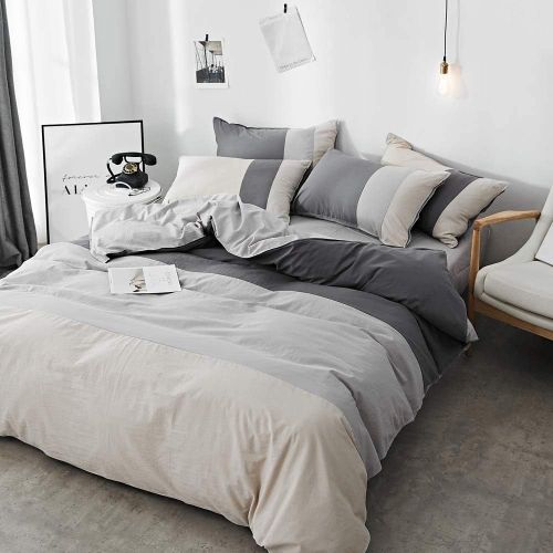  VClife Cotton Bedding Duvet Cover Sets King Arrow Print Bedding Sets- Zipper Closure & Corner Ties (1 Duvet Cover + 2 Pillow Cases)