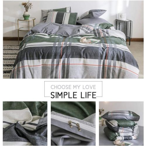  VClife Cotton Bedding Duvet Cover Sets King Arrow Print Bedding Sets- Zipper Closure & Corner Ties (1 Duvet Cover + 2 Pillow Cases)