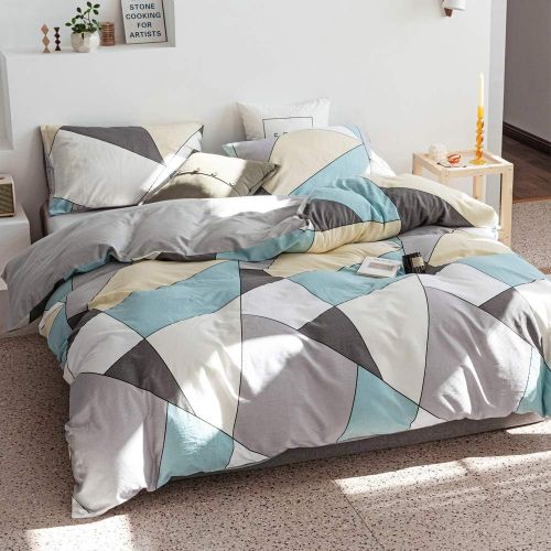  VClife Cotton Bedding Duvet Cover Sets King Arrow Print Bedding Sets- Zipper Closure & Corner Ties (1 Duvet Cover + 2 Pillow Cases)