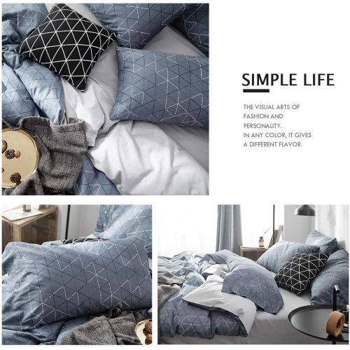  VClife Cotton Bedding Duvet Cover Sets King Arrow Print Bedding Sets- Zipper Closure & Corner Ties (1 Duvet Cover + 2 Pillow Cases)