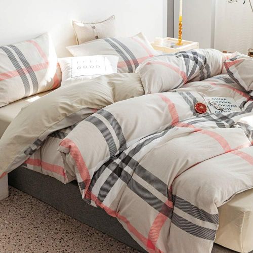  VClife Cotton Bedding Duvet Cover Sets King Arrow Print Bedding Sets- Zipper Closure & Corner Ties (1 Duvet Cover + 2 Pillow Cases)