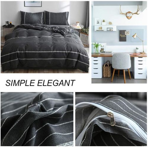  VClife Cotton Bedding Duvet Cover Sets King Arrow Print Bedding Sets- Zipper Closure & Corner Ties (1 Duvet Cover + 2 Pillow Cases)