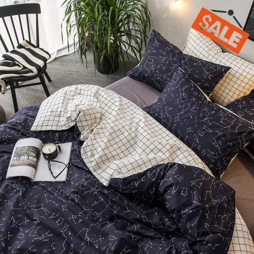  VClife Cotton Bedding Duvet Cover Sets King Arrow Print Bedding Sets- Zipper Closure & Corner Ties (1 Duvet Cover + 2 Pillow Cases)