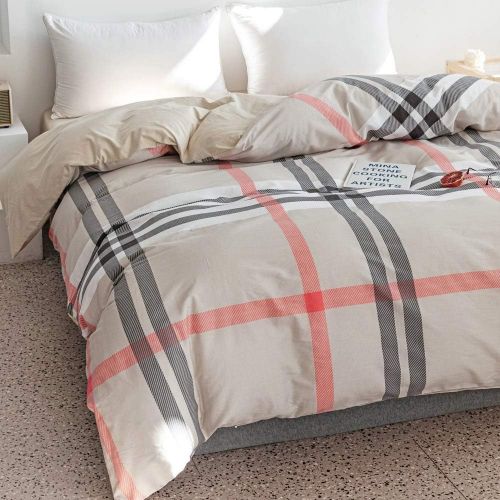  VClife Cotton Bedding Duvet Cover Sets King Arrow Print Bedding Sets- Zipper Closure & Corner Ties (1 Duvet Cover + 2 Pillow Cases)