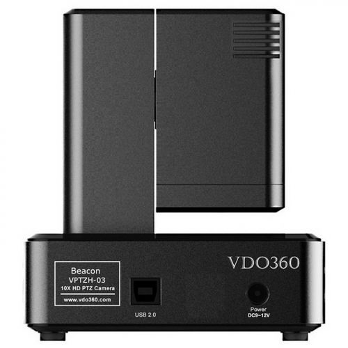  VDO360 VPTZH-03 The Beacon USB2.0 1080P PanTiltZoom Camera with Presets; 12.7 Sensor Size; FOV Diagonal 66.6-7.2, Horizontal 53.2-5.3, Vertical 39.8-4.2; Dual IR Receivers
