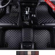 VEAOO Custom Car Floor Mats for Mercedes-Benz S Class S500 S550 W222 2014-2019, Laser Measured Faux Leather All Weather Full Coverage Waterproof Carpets XPE Car Liner (Black with B
