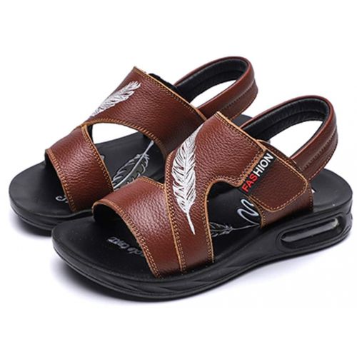  VECJUNIA Boys Athletic Sandals Open Toe Hook and Loop Nonslip Beach Water Flats Shoes