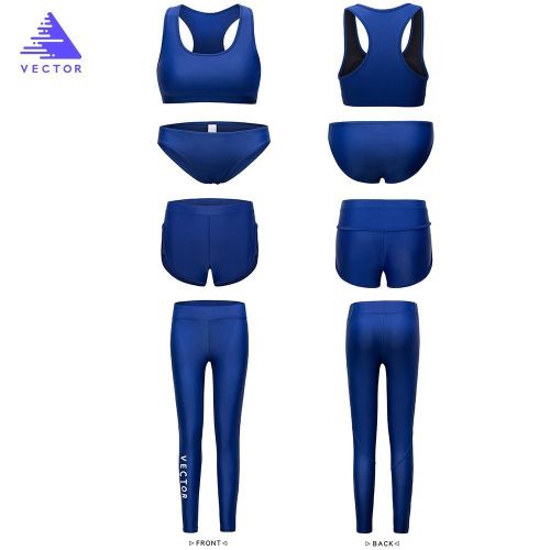  VECTOR Womens 5Pcs Long Sleeve Wetsuit Swimsuit Outdoor Sportswear Snorkeling Diving Suit UV Protection