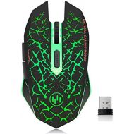 VEGCOO C12 Rechargeable Wireless Gaming Mouse Mice Silent Click Cordless Mouse 7 Smart Buttons PC Gaming Mouse Mice Advanced Technology with 2.4GHZ Up to 2400DPI (C12 Green)…