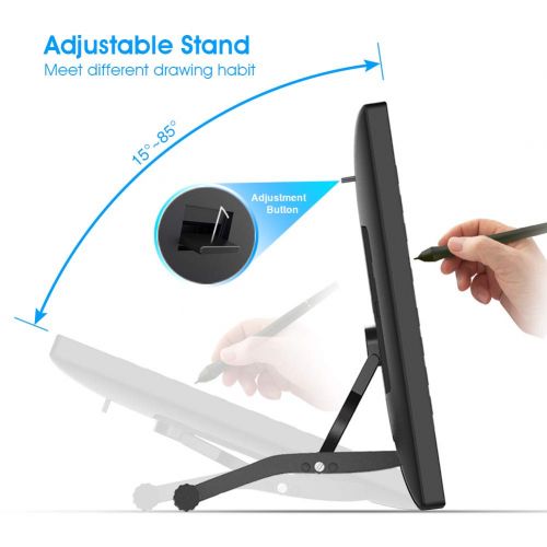  Drawing Monitor Pen Display VEIKK 15.6 inch HD IPS Graphics Tablet,with Express Key and Quick Dial,8192 Levels Battery-Free Pen and Adjustable Stand