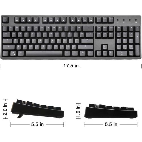  [아마존 핫딜] VELOCIFIRE Wireless Mechanical Keyboard Ergonomic, Velocifire VM02WS 104-key Full Size with Quiet Brown Switches White Backlit & High Battery Lasting for Copywriters, Typists, Programmer