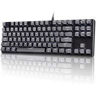 M87 Mac Layout Mechanical Keyboard, VELOCIFIRE 87-Key with Tactile Brown Switch, and LED White Backlit, Compatible with Mac (Black)