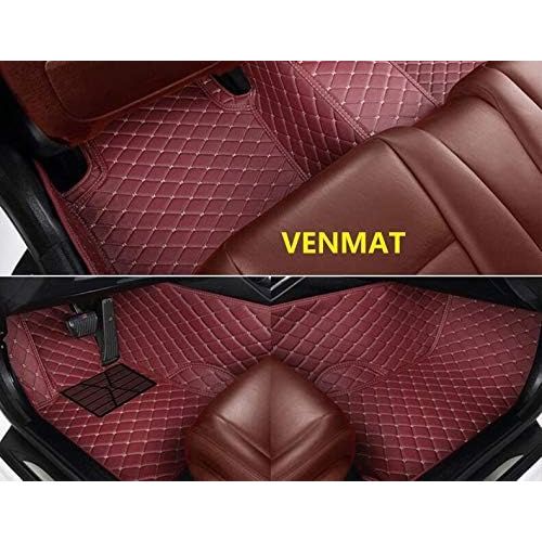  VENMAT Car Floor Mats Tailored for Chrysler 300/300C/300S 11th Gen Sedan 2011-2016 Auto Foot Carpets Faux Leather All Weather Waterproof 3D Full Surrounded Anti Slip Car Rugs (Wine