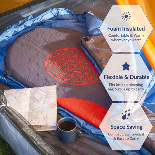  [아마존 핫딜]  [아마존핫딜]VENTURE 4TH Self Inflating Sleeping Pad - No Pump or Lung Power Required - Warm, Quiet and Supportive Mattress For a Comfortable Nights Sleep - Compact and Ultra Light Mat - Ideal For Backpack