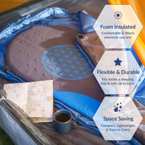  VENTURE 4TH Self Inflating Sleeping Pad - No Pump or Lung Power Required - Warm, Quiet and Supportive Mattress For a Comfortable Nights Sleep - Compact and Ultra Light Mat - Ideal For Backpack