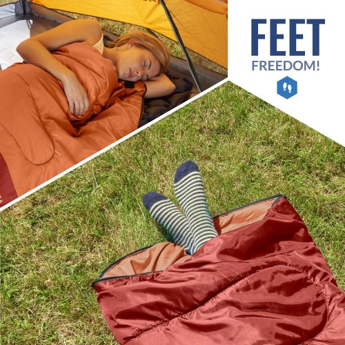  VENTURE 4TH Backpacking Sleeping Bag ? Lightweight Warm & Cold Weather Sleeping Bags for Adults, Kids & Couples ? Ideal for Hiking, Camping & Outdoor Adventures ? Single, XXL and D