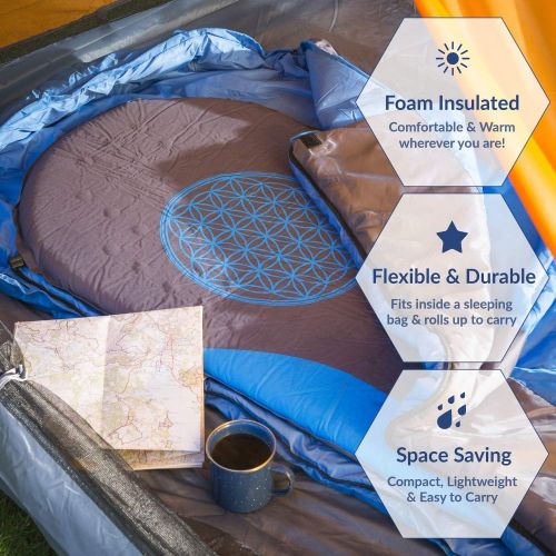  VENTURE 4TH Self Inflating Sleeping Pad - No Pump or Lung Power Required - Warm, Quiet, Supportive Mattress for a Comfortable Nights Sleep - Compact Ultralight Mat - Ideal For Back