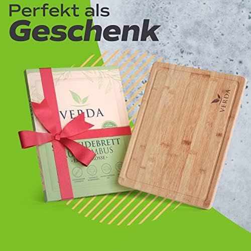  [아마존베스트]Verda Organic Bamboo Chopping Board - Completely Plastic-Free & Zero Waste in All-Purpose size