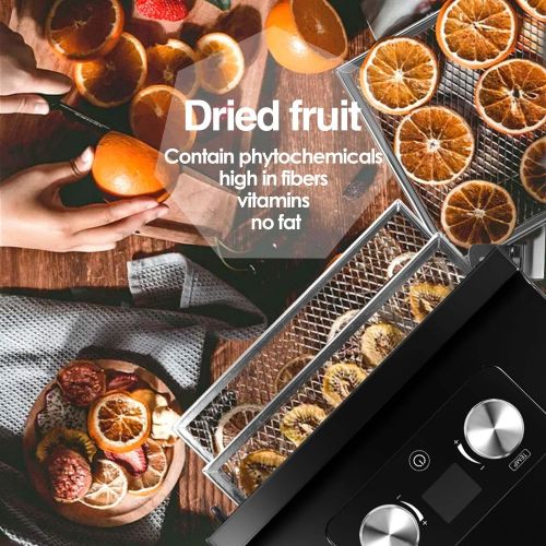  VERESIX Food Dehydrator Machine - Digital Adjustable Timer and Temperature Control Dryer Dehydrators for Food and Jerky, Herbs, Meat, Fruit, Veggies, with 4 Stainless Steel Trays and 2 Ant