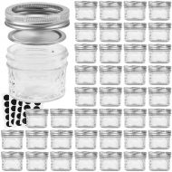 VERONES Mason Jars Canning Jars, 4 OZ Jelly Jars With Regular Lids and Bands, Ideal for Jam, Honey, Wedding Favors, Shower Favors, Baby Foods, DIY Magnetic Spice Jars, 40 PACK