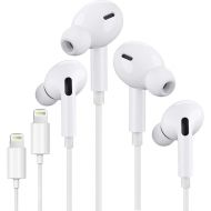 VERTEX STYLE 2 Pack-Apple Earbuds with Lightning Connector(Built-in Microphone & Volume Control) in-Ear Stereo Headphone Headset Compatible with iPhone 12/SE/11/XR/XS/X/7/7 Plus/8/8Plus - Suppo