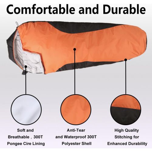  VERZEY Envelope Camping Sleeping Bag, Great For 4 Season, Traveling Camping Hiking Outdoor Activities Waterproof Sleeping Bag for Adults, Kids, Boys and Girls