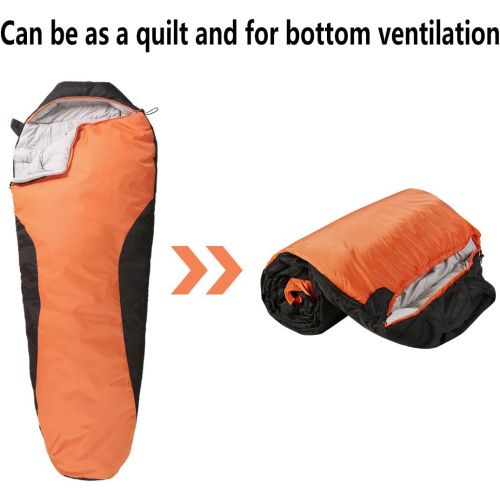  VERZEY Envelope Camping Sleeping Bag, Great For 4 Season, Traveling Camping Hiking Outdoor Activities Waterproof Sleeping Bag for Adults, Kids, Boys and Girls