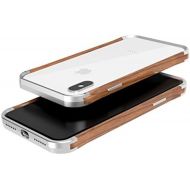 VESEL iPhone X Case - Wood & Aluminum iPhone X Case - Frozen Silver & Walnut