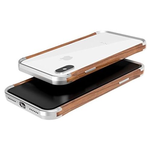  VESEL iPhone X Case - Wood & Aluminum iPhone X Case - Frozen Silver & Walnut