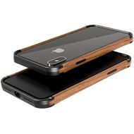 VESEL iPhone X Case - Wood & Aluminum iPhone X Case - Wood Deep Black & Walnut